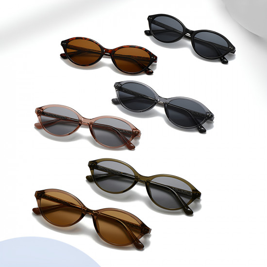 Techsuit Sunglasses (99034) for Women, TR90 Oval Frame, Modern Minimalism, Reinforced Hinge Brown Techsuit Sunglasses (99034) for Women, TR90 Oval Frame, Modern Minimalism, Reinforced Hinge Brown