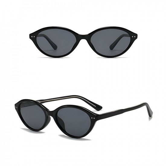 Techsuit Sunglasses (99034) for Women, TR90 Oval Frame, Modern Minimalism, Reinforced Hinge Black Techsuit Sunglasses (99034) for Women, TR90 Oval Frame, Modern Minimalism, Reinforced Hinge Black