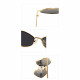 Techsuit Premium Sunglasses (6206) for Women, Narrow Hexagonal Frame, Retro Charm Gold / Black