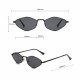 Techsuit Premium Sunglasses (6206) for Women, Narrow Hexagonal Frame, Retro Charm Gold / Black