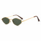 Techsuit Premium Sunglasses (6206) for Women, Narrow Hexagonal Frame, Retro Charm Gold / Green Techsuit Premium Sunglasses (6206) for Women, Narrow Hexagonal Frame, Retro Charm Gold / Green