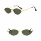 Techsuit Premium Sunglasses (6206) for Women, Narrow Hexagonal Frame, Retro Charm Gold / Green Techsuit Premium Sunglasses (6206) for Women, Narrow Hexagonal Frame, Retro Charm Gold / Green