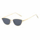 Techsuit Premium Sunglasses (622) for Women, Cat Eye Frame, Minimalist Design Black