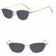 Techsuit Premium Sunglasses (622) for Women, Cat Eye Frame, Minimalist Design Black