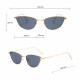 Techsuit Premium Sunglasses (622) for Women, Cat Eye Frame, Minimalist Design Black