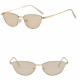 Techsuit Premium Sunglasses (622) for Women, Cat Eye Frame, Minimalist Design Gold / Champagne Techsuit Premium Sunglasses (622) for Women, Cat Eye Frame, Minimalist Design Gold / Champagne