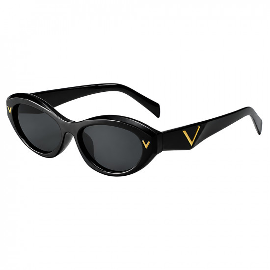 Techsuit Sunglasses (77115) for Women, PC Frame & Lens, Micro Oval, Boho Style Black Techsuit Sunglasses (77115) for Women, PC Frame & Lens, Micro Oval, Boho Style Black