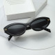 Techsuit Sunglasses (77115) for Women, PC Frame & Lens, Micro Oval, Boho Style Black Techsuit Sunglasses (77115) for Women, PC Frame & Lens, Micro Oval, Boho Style Black