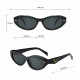Techsuit Sunglasses (77115) for Women, PC Frame & Lens, Micro Oval, Boho Style Black Techsuit Sunglasses (77115) for Women, PC Frame & Lens, Micro Oval, Boho Style Black