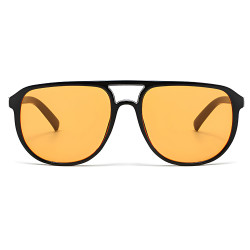 Techsuit Sunglasses (18266) for Women, PC Lens & Frame, Aviator, Double Bridge Black / Orange Techsuit Sunglasses (18266) for Women, PC Lens & Frame, Aviator, Double Bridge Black / Orange