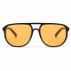Techsuit Sunglasses (18266) for Women, PC Lens & Frame, Aviator, Double Bridge Black / Orange
