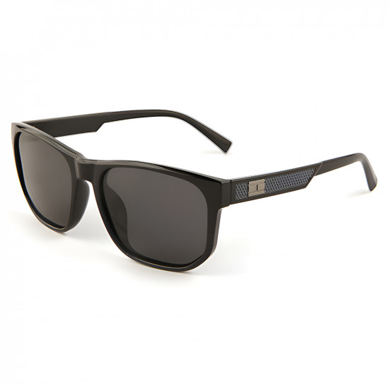 Techsuit Polarized Sunglasses (8502) for Men, UV Protection, TAC Lenses, PC Wayfarer Frame, Ergonomic Design Black Techsuit Polarized Sunglasses (8502) for Men, UV Protection, TAC Lenses, PC Wayfarer Frame, Ergonomic Design Black