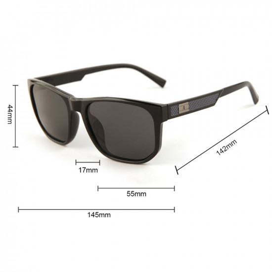 Techsuit Polarized Sunglasses (8502) for Men, UV Protection, TAC Lenses, Wayfarer, Ergonomic Design Matte Blue / Gray
