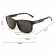 Techsuit Polarized Sunglasses (8502) for Men, UV Protection, TAC Lenses, Wayfarer, Ergonomic Design Matte Blue / Gray