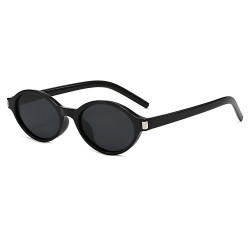 Techsuit Sunglasses (3952) for Women, PC Oval Frame, Retro Modern Aesthetic Black