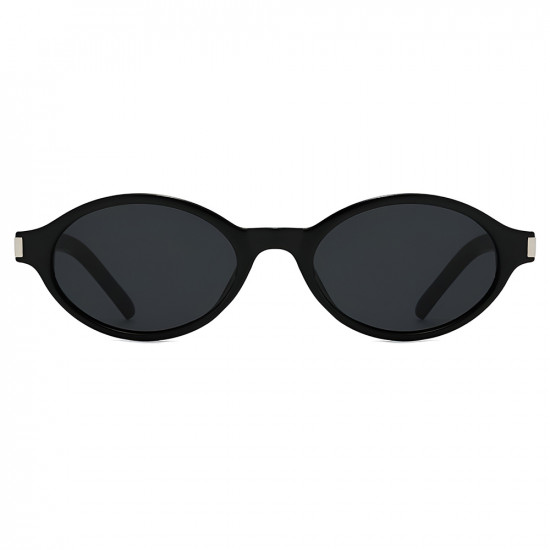 Techsuit Sunglasses (3952) for Women, PC Oval Frame, Retro Modern Aesthetic Black