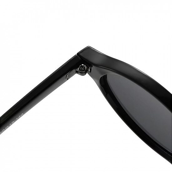 Techsuit Sunglasses (3952) for Women, PC Oval Frame, Retro Modern Aesthetic Black
