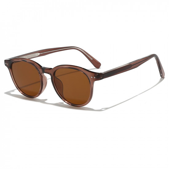 Techsuit Sunglasses (99046) Unisex, Lightweight TR90 Frame, Round Design, One piece Nose Pad Brown Techsuit Sunglasses (99046) Unisex, Lightweight TR90 Frame, Round Design, One piece Nose Pad Brown