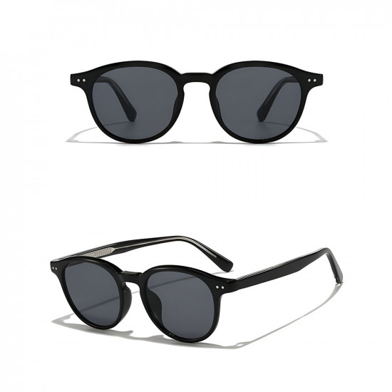 Techsuit Sunglasses (99046) Unisex, Lightweight TR90 Frame, Round Design, One piece Nose Pad Black Techsuit Sunglasses (99046) Unisex, Lightweight TR90 Frame, Round Design, One piece Nose Pad Black