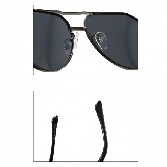 Techsuit Premium Polarized Sunglasses (8622) Unisex, with UV Protection, Aviator Frame, HD TAC Lens Gold Techsuit Premium Polarized Sunglasses (8622) Unisex, with UV Protection, Aviator Frame, HD TAC Lens Gold