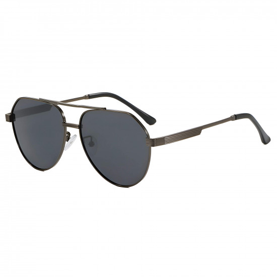 Techsuit Premium Polarized Sunglasses (8622) Unisex, with UV Protection, Aviator Frame, HD TAC Lens Dark Gray Techsuit Premium Polarized Sunglasses (8622) Unisex, with UV Protection, Aviator Frame, HD TAC Lens Dark Gray