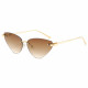 Techsuit Premium Sunglasses (S099) for Women, Cat Eye, Rimless, Fashion forward, Comfortable Fit Gold / Tea Techsuit Premium Sunglasses (S099) for Women, Cat Eye, Rimless, Fashion forward, Comfortable Fit Gold / Tea
