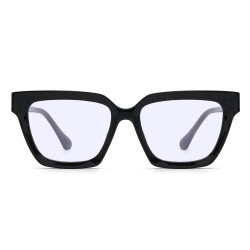 Techsuit Anti Blue Light Glasses Reflex PC (LS083) for Women, Oversized, Square Black Techsuit Anti Blue Light Glasses Reflex PC (LS083) for Women, Oversized, Square Black