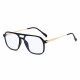 Techsuit Anti Blue Light Glasses Reflex PC (83092) Unisex, Oversized, Square Black / Gold Techsuit Anti Blue Light Glasses Reflex PC (83092) Unisex, Oversized, Square Black / Gold
