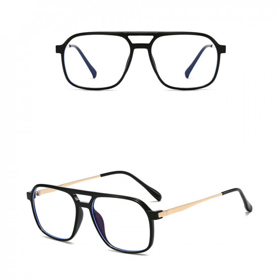 Techsuit Anti Blue Light Glasses Reflex PC (83092) Unisex, Oversized, Square Black / Gold Techsuit Anti Blue Light Glasses Reflex PC (83092) Unisex, Oversized, Square Black / Gold