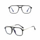 Techsuit Anti Blue Light Glasses Reflex PC (83092) Unisex, Oversized, Square Sand Black / Silver