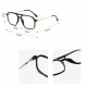 Techsuit Anti Blue Light Glasses Reflex PC (83092) Unisex, Oversized, Square Sand Black / Silver
