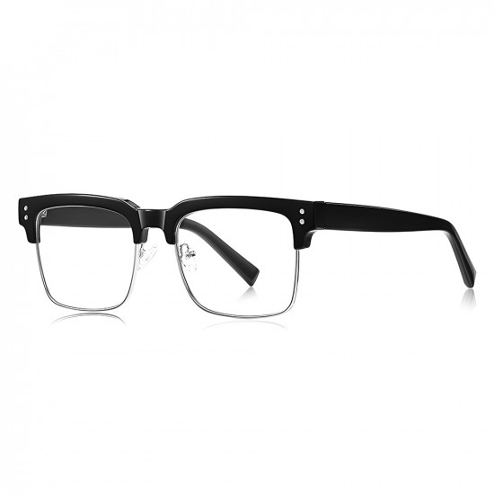 Techsuit Anti Blue Light Glasses Reflex PC (2205) for Women, Square Black / Silver Techsuit Anti Blue Light Glasses Reflex PC (2205) for Women, Square Black / Silver