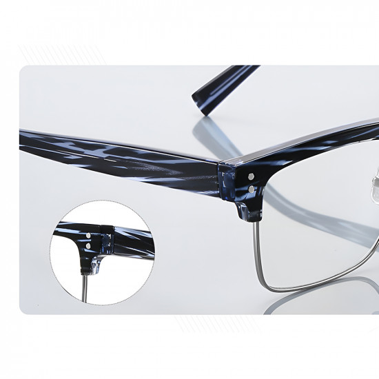 Techsuit Anti Blue Light Glasses Reflex PC (2205) for Women, Square Black / Silver Techsuit Anti Blue Light Glasses Reflex PC (2205) for Women, Square Black / Silver