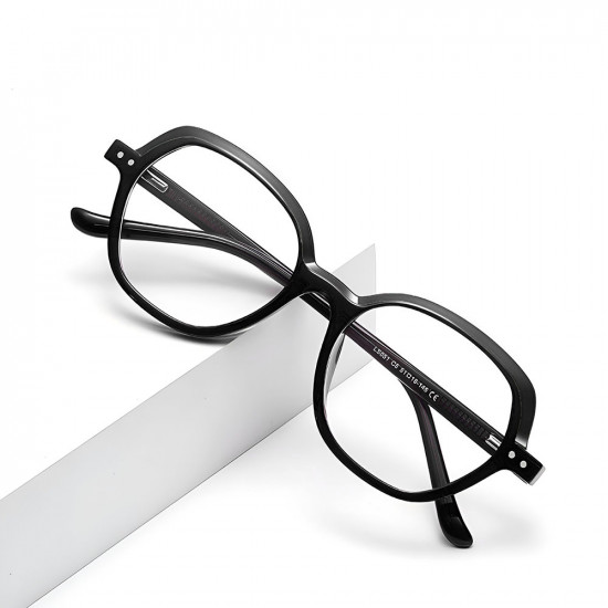 Techsuit Anti Blue Light Glasses Reflex PC (LS051) for Women, Oversized Black Techsuit Anti Blue Light Glasses Reflex PC (LS051) for Women, Oversized Black
