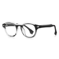 Techsuit Anti Blue Light Glasses Reflex PC (LS088) for Women, Round Black Gradient