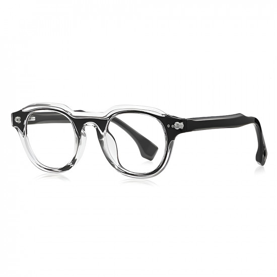 Techsuit Anti Blue Light Glasses Reflex PC (LS088) for Women, Round Black Gradient