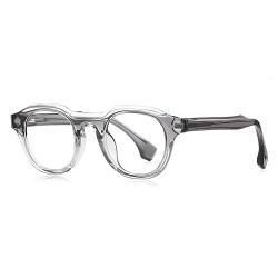 Techsuit Anti Blue Light Glasses Reflex PC (LS088) for Women, Round Gray Gradient
