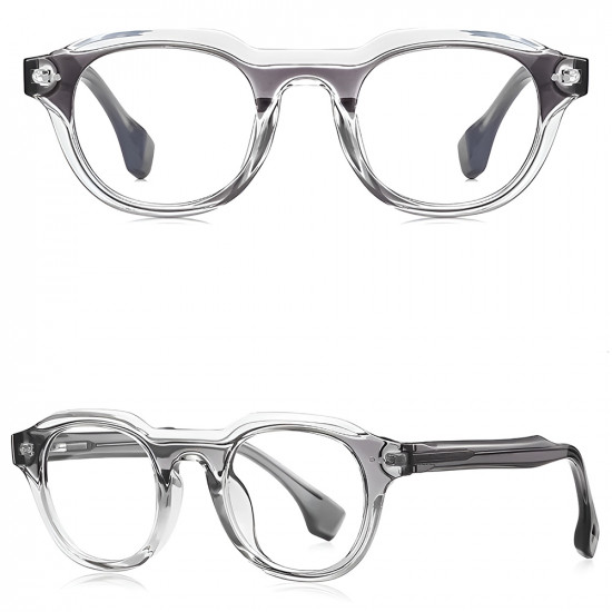 Techsuit Anti Blue Light Glasses Reflex PC (LS088) for Women, Round Gray Gradient Techsuit Anti Blue Light Glasses Reflex PC (LS088) for Women, Round Gray Gradient