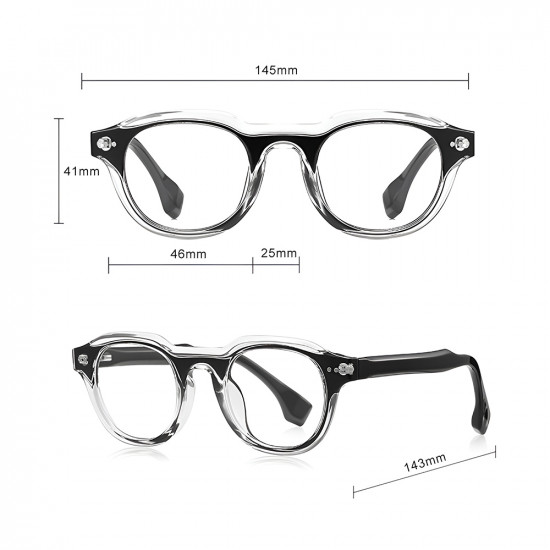 Techsuit Anti Blue Light Glasses Reflex PC (LS088) for Women, Round Gray Gradient Techsuit Anti Blue Light Glasses Reflex PC (LS088) for Women, Round Gray Gradient
