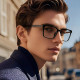 Techsuit Anti Blue Light Glasses Reflex PC (LS091) for Men, Flat Top Black Techsuit Anti Blue Light Glasses Reflex PC (LS091) for Men, Flat Top Black
