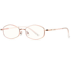 Techsuit Anti Blue Light Glasses Reflex PC (LS501) for Women, Micro Rose Gold