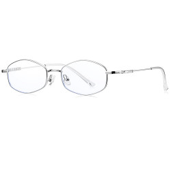 Techsuit Anti Blue Light Glasses Reflex PC (LS501) for Women, Micro Silver