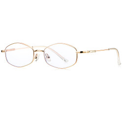 Techsuit Anti Blue Light Glasses Reflex PC (LS501) for Women, Micro Gold