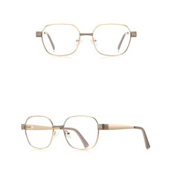 Techsuit Anti Blue Light Glasses Reflex PC (3172) for Women, Rectangular Brown / Gold