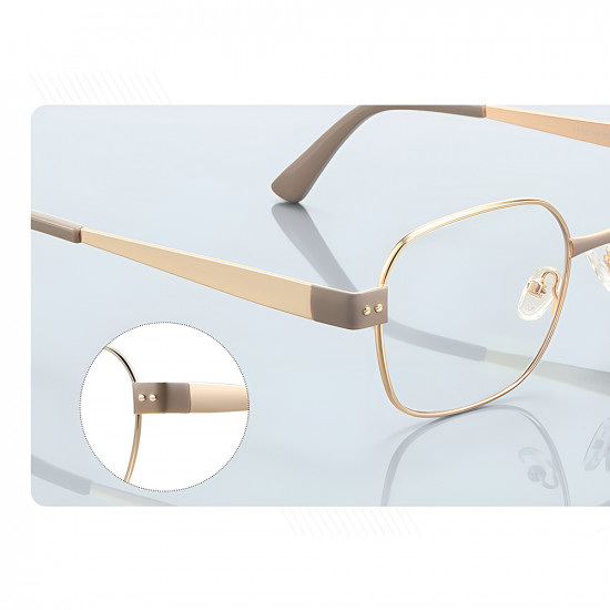 Techsuit Anti Blue Light Glasses Reflex PC (3172) for Women, Rectangular Pink / Gold Techsuit Anti Blue Light Glasses Reflex PC (3172) for Women, Rectangular Pink / Gold