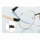 Techsuit Anti Blue Light Glasses Reflex PC (3175) for Women, Round Gold / Print