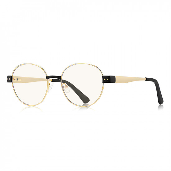Techsuit Anti Blue Light Glasses Reflex PC (3175) for Women, Round Gold / Black Techsuit Anti Blue Light Glasses Reflex PC (3175) for Women, Round Gold / Black