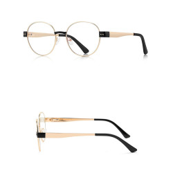 Techsuit Anti Blue Light Glasses Reflex PC (3175) for Women, Round Gold / Black Techsuit Anti Blue Light Glasses Reflex PC (3175) for Women, Round Gold / Black