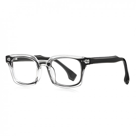 Techsuit Anti Blue Light Glasses Reflex PC (LS084) for Men, Rectangular Black / Transparent Techsuit Anti Blue Light Glasses Reflex PC (LS084) for Men, Rectangular Black / Transparent