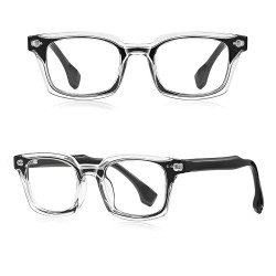 Techsuit Anti Blue Light Glasses Reflex PC (LS084) for Men, Rectangular Black / Transparent Techsuit Anti Blue Light Glasses Reflex PC (LS084) for Men, Rectangular Black / Transparent